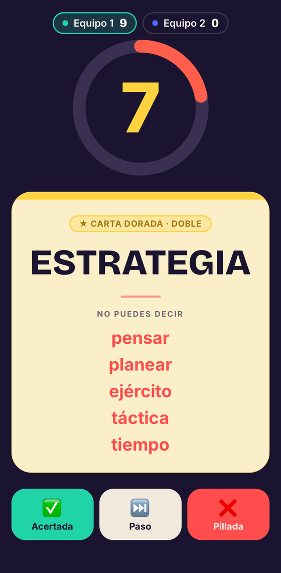 Carta dorada que vale doble
