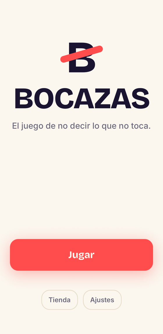 Pantalla de inicio de Bocazas
